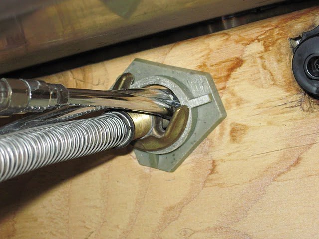 kitchen sink lock nut stuck