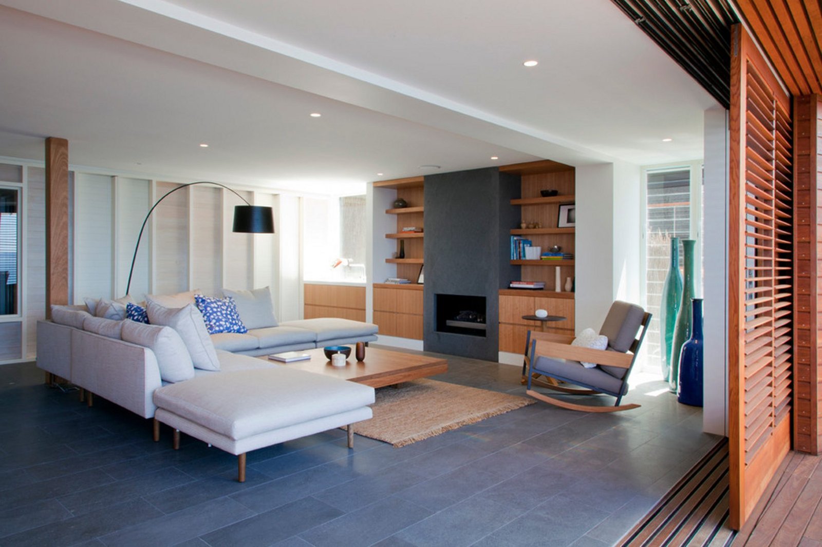 contemporary living room flooring