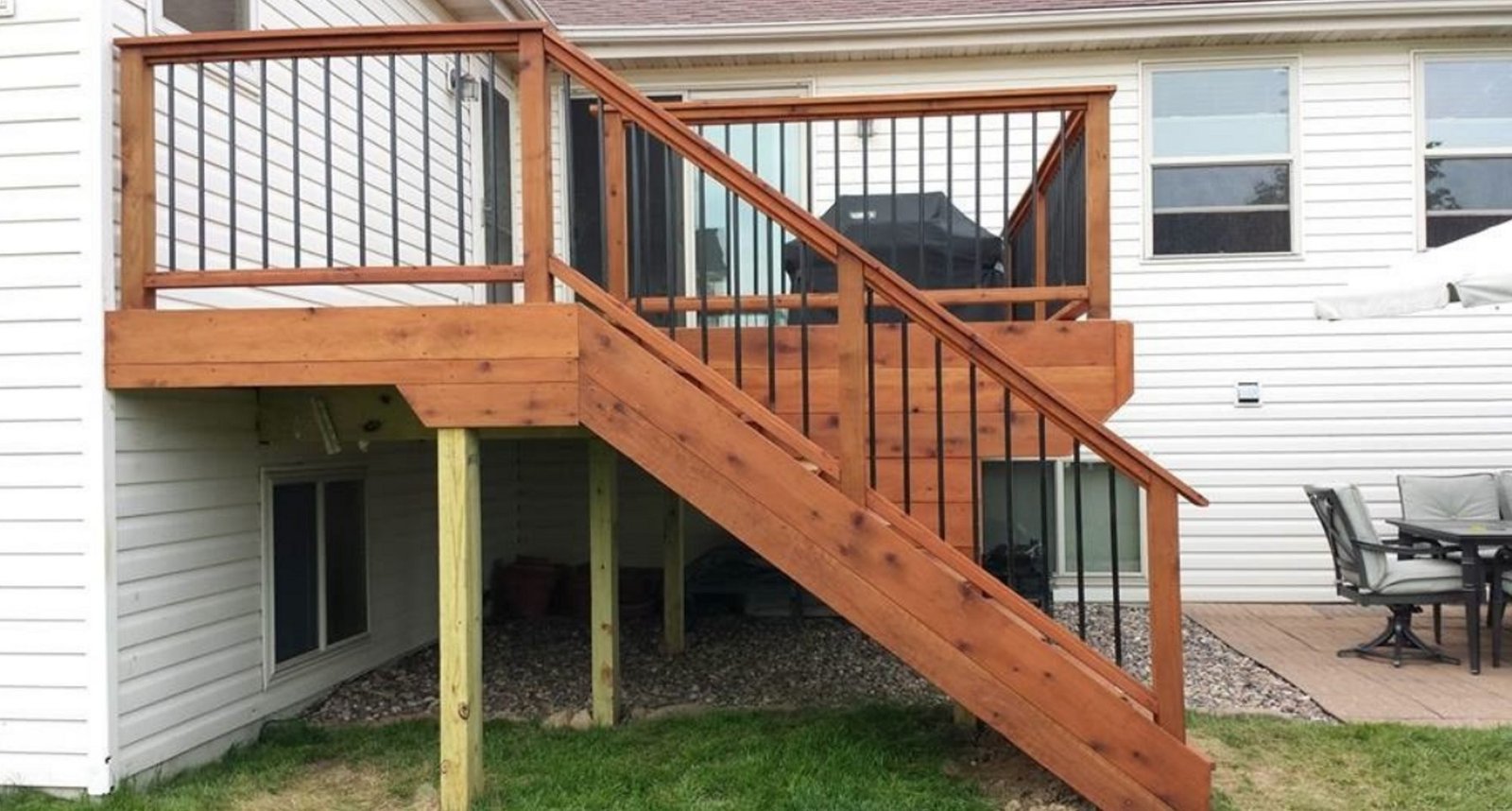 Building Deck Stair Handrails