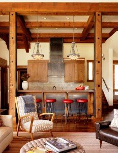 Rustic Kitchen & Living Room