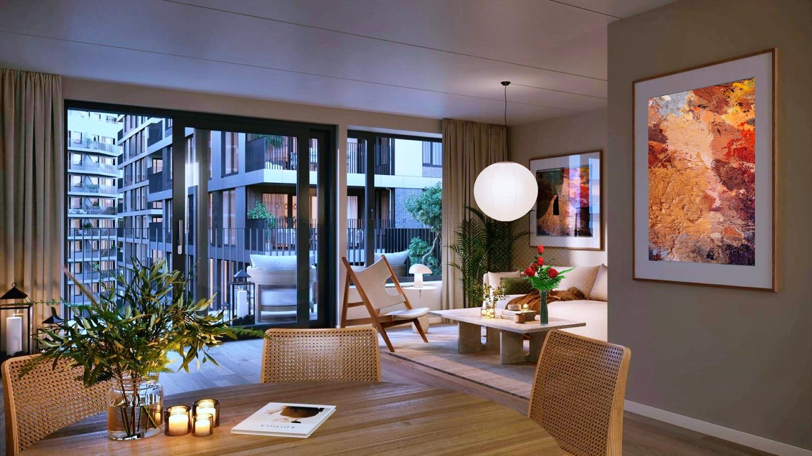 How to Bring Color to A Neutral Background Interior