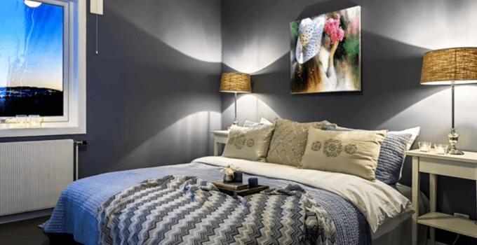 The subtleties of decorating a bedroom in dark tones