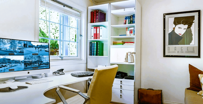 How to furnish a home office in the living room