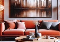 Trend Alert: 50 Living Rooms featuring BRICK Color Sofas